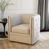 Wing Back Armchair Fabric Fireside Accent Chair with Solid Wood Legs for Living Room Bedroom Reception Contemporary