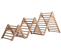 Kids Pikler Triangle Climbing Frame With Ladder Wooden Climbing Triangle