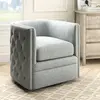 Wing Back Armchair Fabric Fireside Accent Chair with Solid Wood Legs for Living Room Bedroom Reception Contemporary