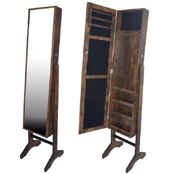 Standing mirror jewelry cabinet JC589