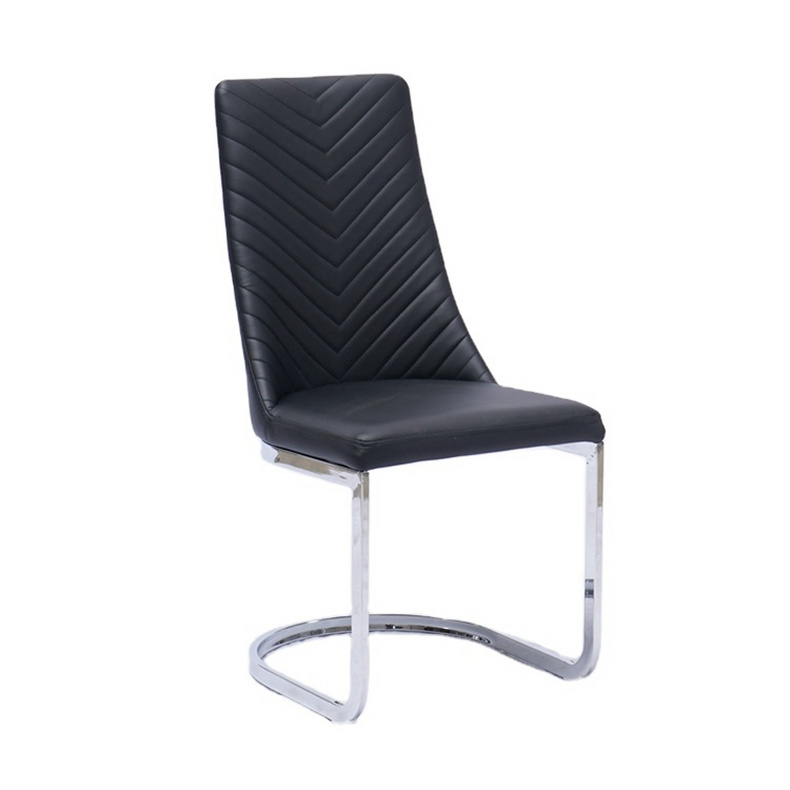 A271 PU dining chair with modern stitching