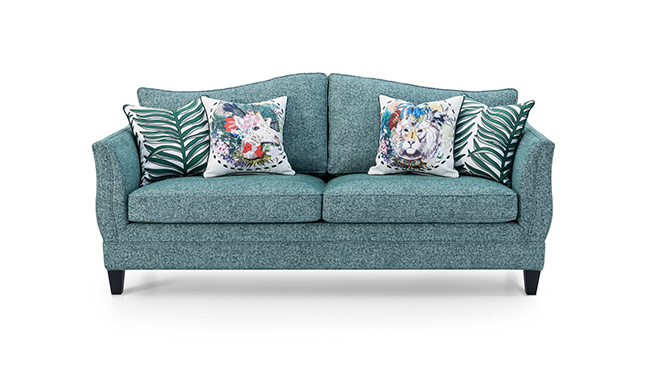 FS9028 Green Stylish Fabric Two-seater Sofa