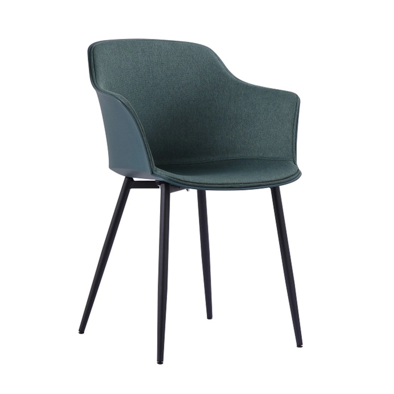 【Copy】 Furniture Modern Dark Gray Velvet Fabric Covered Upholstered Dining Chair Hot Style Plastic Plastic 4 Leg Base Home Furniture