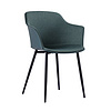 Furniture Modern Dark Gray Velvet Fabric Covered Upholstered Dining Chair Hot Style Plastic Plastic 4 Leg Base Home Furniture