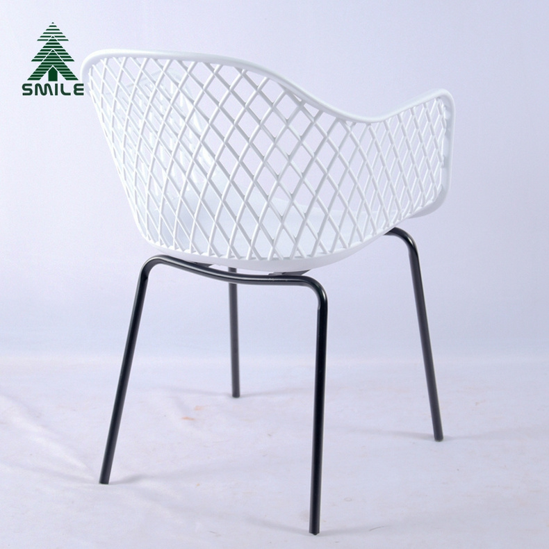 Plastic Chair White With Arms Dining Room Chair