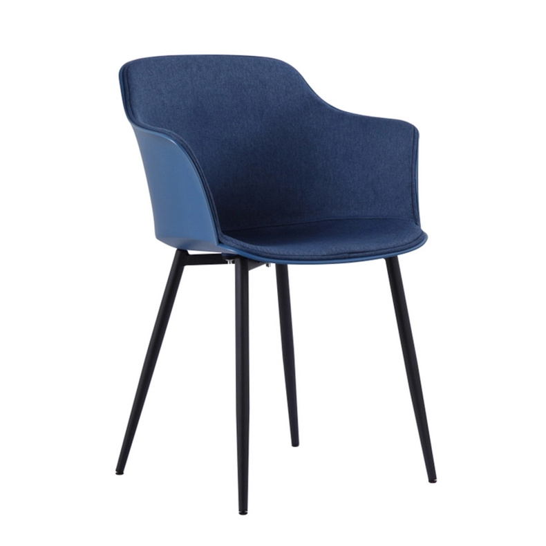 【Copy】 Furniture Modern Dark Gray Velvet Fabric Covered Upholstered Dining Chair Hot Style Plastic Plastic 4 Leg Base Home Furniture