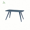 Modern Restaurant Dinning Room Furniture Legs MDF Top Dining Table Home Furniture Table Metal Wooden Square Luxury Blue 1pcs/ctn