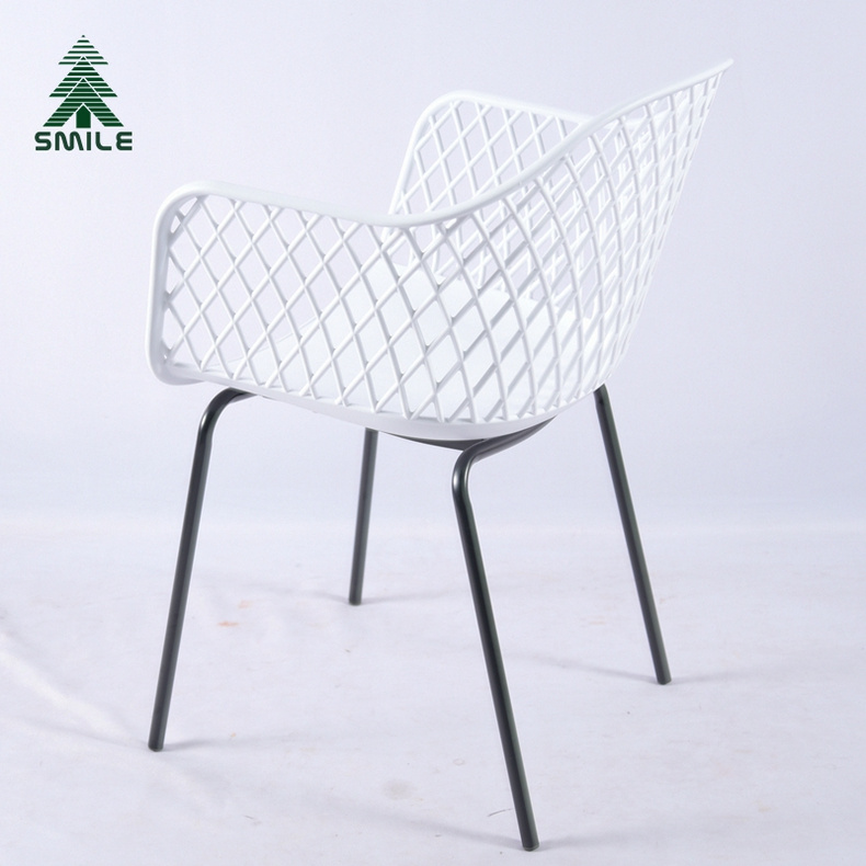 Plastic Chair White With Arms Dining Room Chair