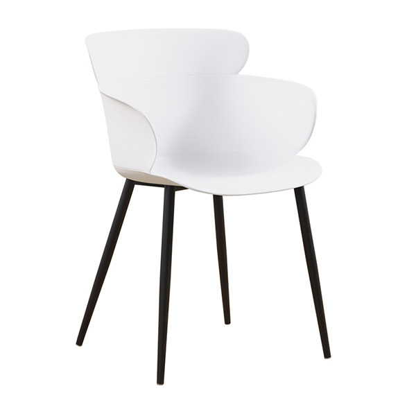Forman Light Luxury Furniture Plastic Design Dinner Armchair White Pp Seat Dining Room Chair For Dinning Table Set