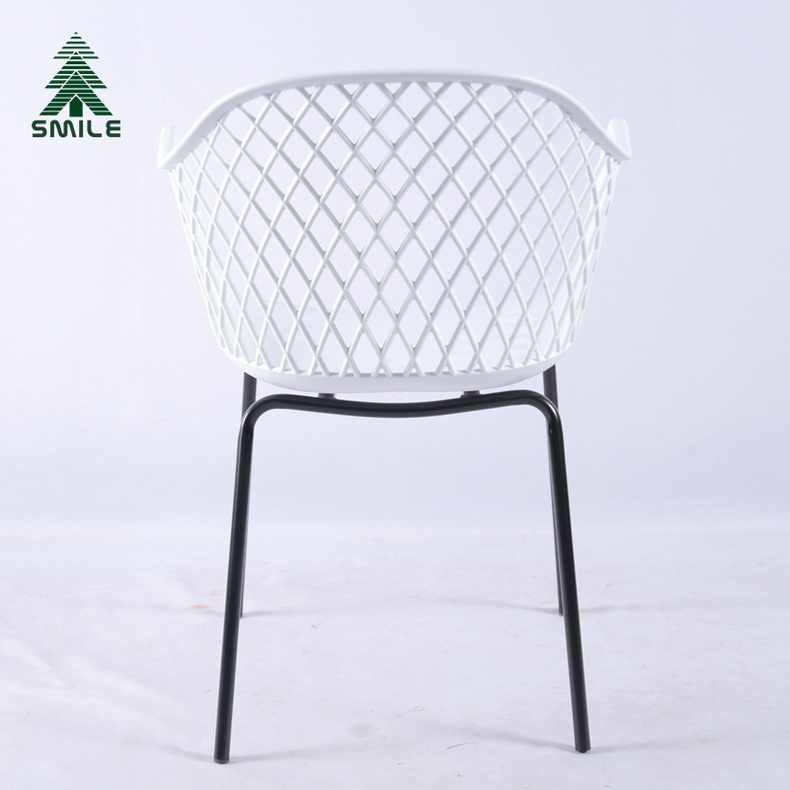 Plastic Chair White With Arms Dining Room Chair