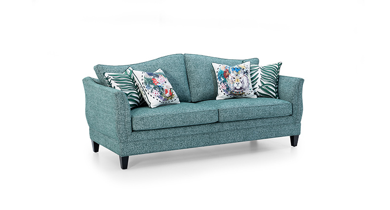 FS9028 Green Stylish Fabric Two-seater Sofa