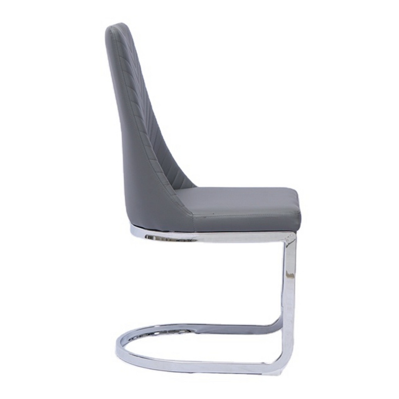 A271 PU dining chair with modern stitching