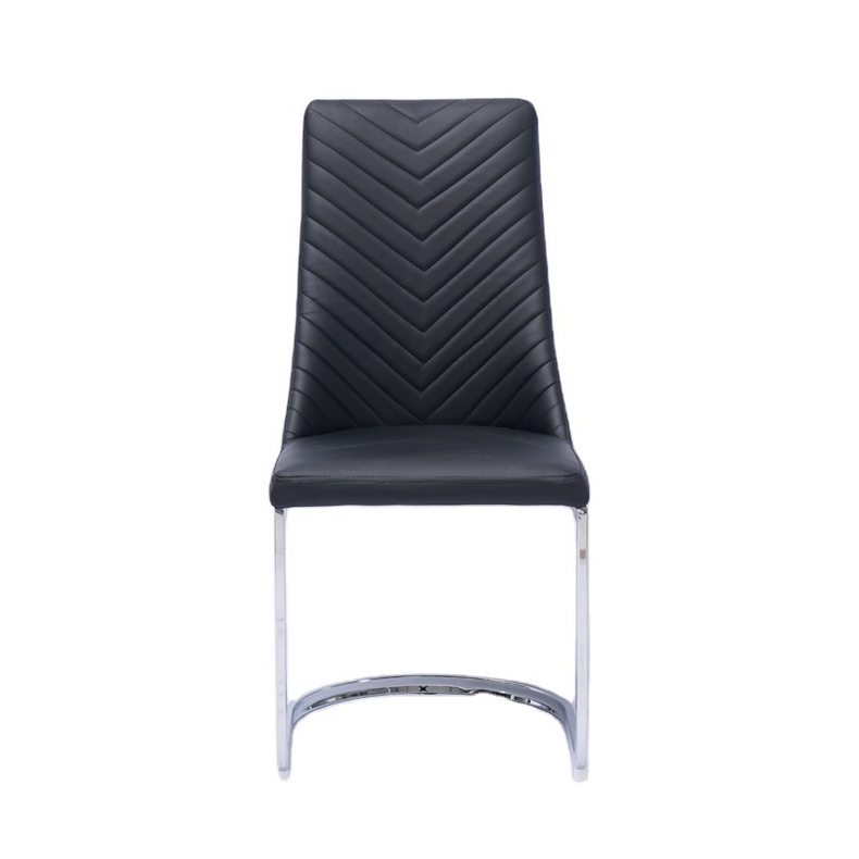 A271 PU dining chair with modern stitching