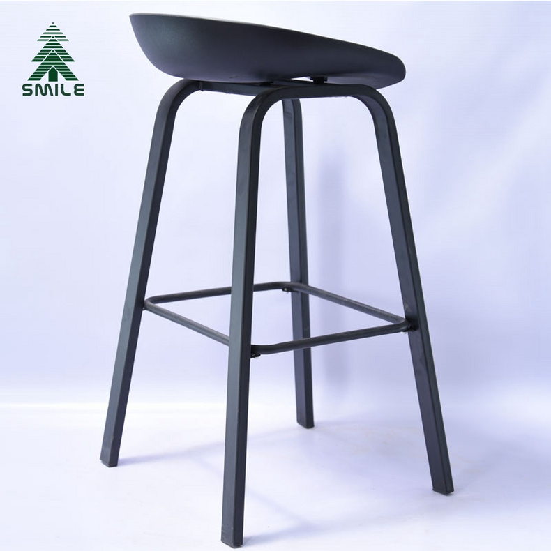 Plastic Black High Stool