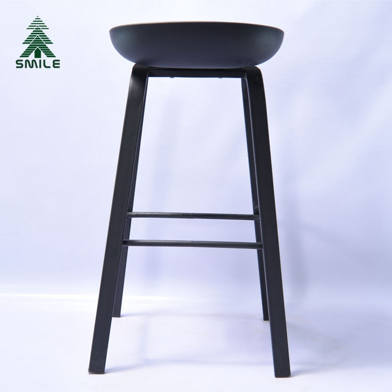 Plastic Black High Stool