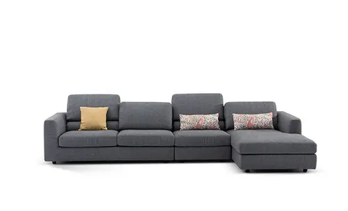 FS6618B Modern Minimalist Natural Fabric Multi Seater Sofa