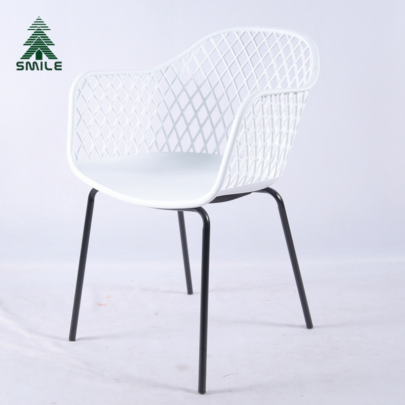 Plastic Chair White With Arms Dining Room Chair