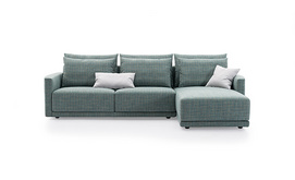 NS3371 Green Minimalist Three-seater Sofa