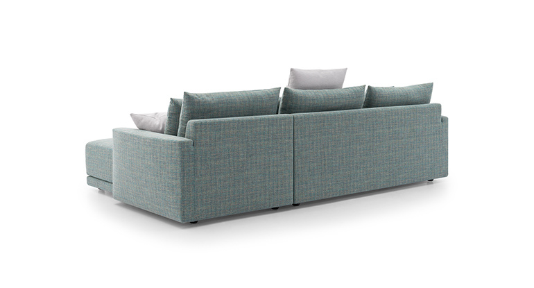 NS3371 Green Minimalist Three-seater Sofa