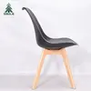 Modern Plastic Chair Pu Seat With Pp Legs Used Dining Room Black Plastic Chair