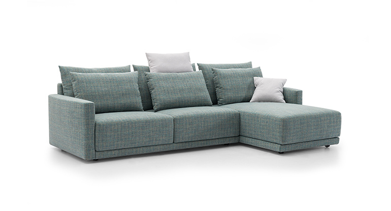 NS3371 Green Minimalist Three-seater Sofa