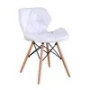 Contemporary Modern Home Furniture Kitchen Bar Dinning Redar Leather Upholstered Dining Room Chair With Solid Wood Legs