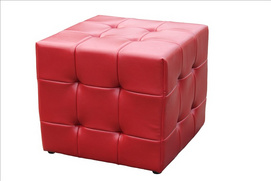 ST006 American Style Modern Red Leather Footstool