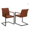 Free Sample Hot Transferred Legs Cheap 10 Piece Brown White Topstitching Dining Chair In Polypropylene Shell