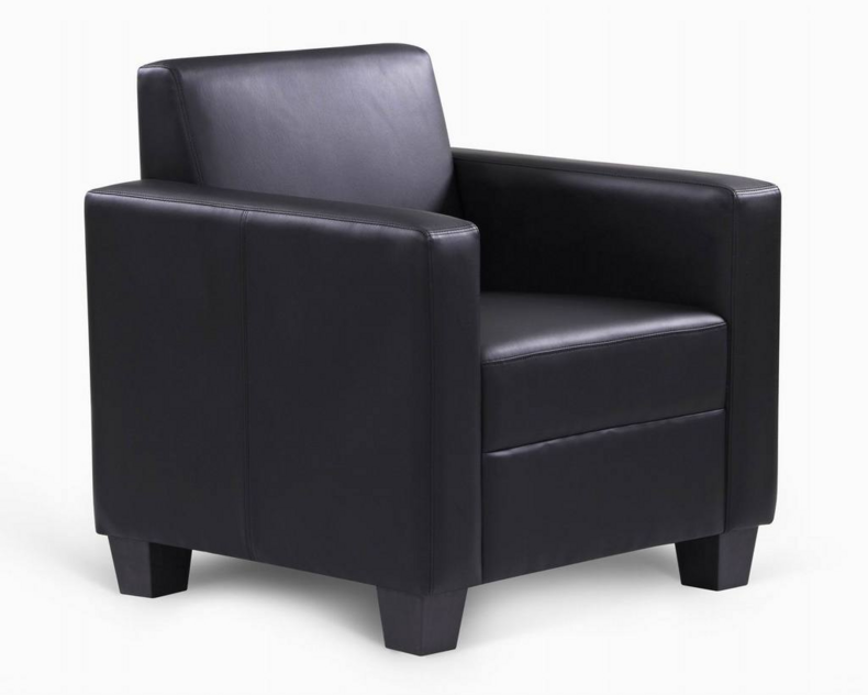 H902-1- Black Leather Armchair