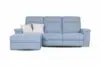 DENNY Modern Minimalist Light Blue Fabric Three-seater Sofa