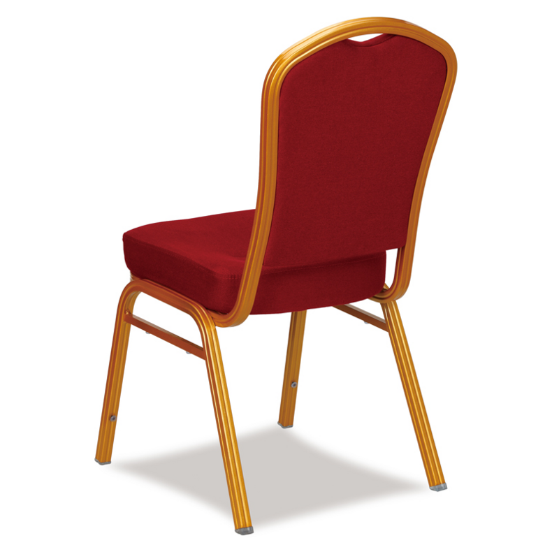 Modern Design Red Fabric Iron Stackable Banquet Chair For Hotel Wedding