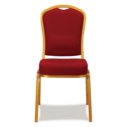 Modern Design Red Fabric Iron Stackable Banquet Chair For Hotel Wedding