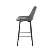 Ellie UDC21037 Dark Grey Chair Bar Stool With Metal Legs