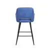 CORIN UDC8289 Blue Velvet Fabric Bar Stool Dining Chair