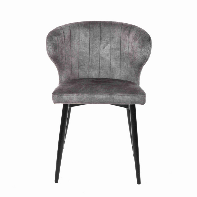 Zane UDC21027 U-LIKE Grey Velvet Dining Arm Chair