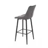 Ellie UDC21037 Dark Grey Chair Bar Stool With Metal Legs