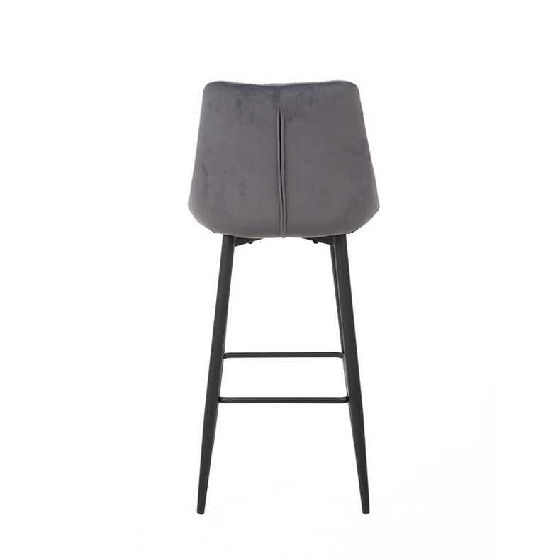 Ellie UDC21037 Dark Grey Chair Bar Stool With Metal Legs