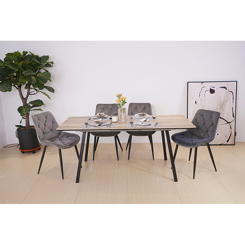 Arno UDC21036 U-LIKE Grey Velvet Fabric Dining Chair