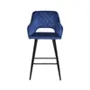 CORIN UDC8289 Blue Velvet Fabric Bar Stool Dining Chair