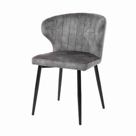 Zane UDC21027 U-LIKE Grey Velvet Dining Arm Chair