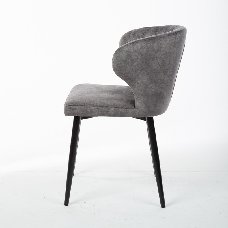 Zane UDC21027 U-LIKE Grey Velvet Dining Arm Chair