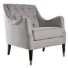 Grey Linen Accent Single Sofa Armchair