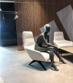 JENSEN White Light Luxury Leisure Chair Recliner