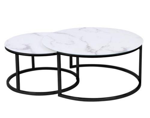 SUNRISE UCT7031/UCT7032 Glass Coffee Table SET ROUND SHAPE