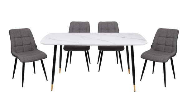 AURORA UDT8076 Modern marble glass dining table