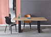 Industrial design wood grain extendable table