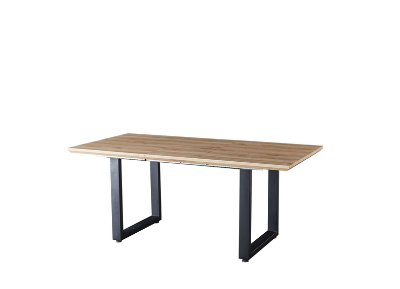 Industrial design wood grain extendable table