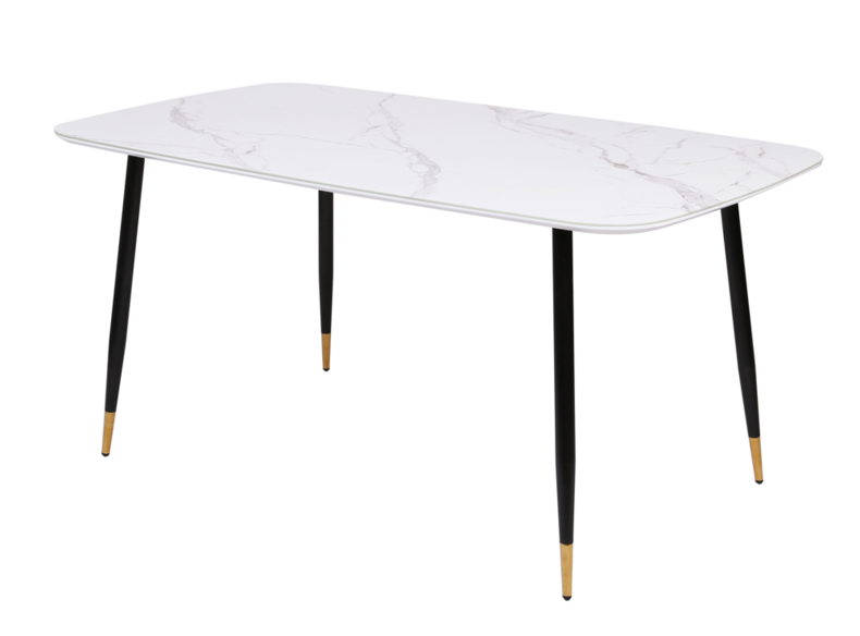 AURORA UDT8076 Modern marble glass dining table