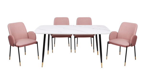 AURORA UDT8076 Modern marble glass dining table