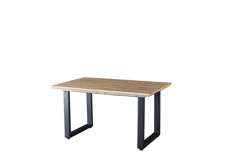 Industrial design wood grain extendable table